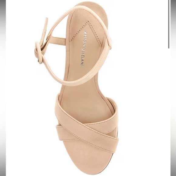 Antonio Melani Geena Nubuck Leather Ankle Strap Heels - Picture 7 of 12